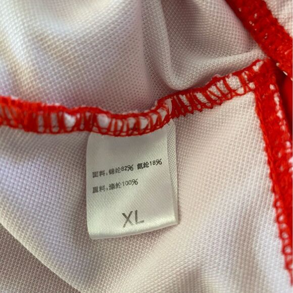 MARILYN MONROE Pinup Style Red Halter One Piece Lined Swimsuit Size M/L - Picture 4 of 4